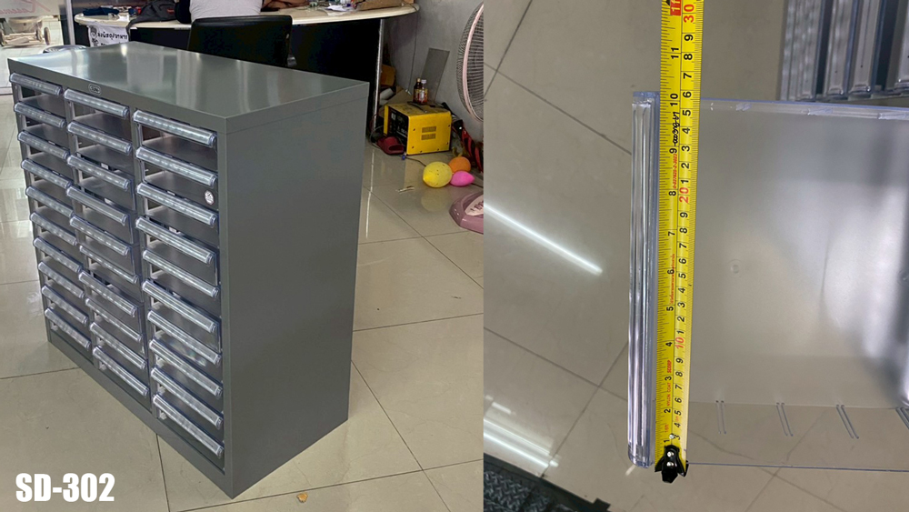17046::SD-302::A Sure steel cabinet with 30 drawers. Dimension (WxDxH) cm : 88x40.7x88 Metal Cabinets