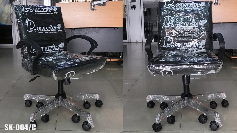 62026::SK004-KONYOK::A Chawin office chair with PVC leather seat, tilting backrest and gas-lift adjustable. Dimension (WxDxH) cm : 57x50x91 CHAWIN Office Chairs
