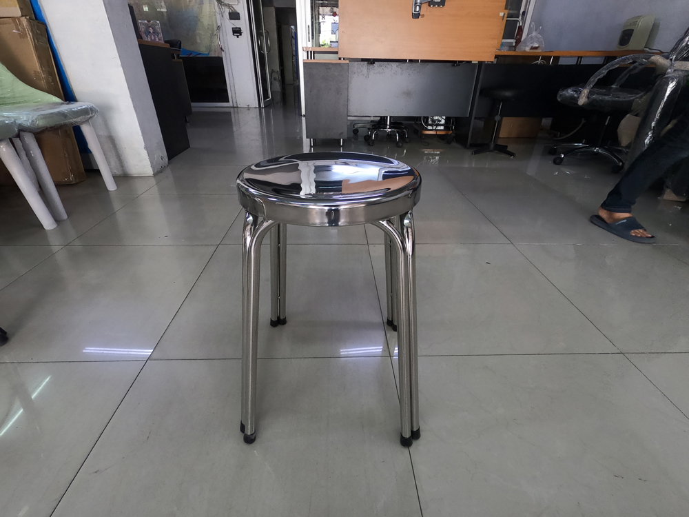 32091::SPD-3047::เก้าอี้สแตนเลสขาคู่ ขนาด ก300xล300xส470 มม.  เอสพีดี เก้าอี้สแตนเลส