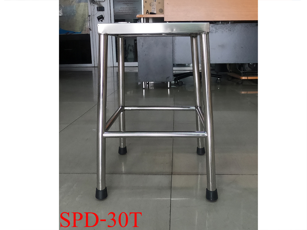 63025::SPD-30T::เก้าอี้สแตนเลสแท้เกรด 304 แบบเหลี่ยม หนา 1 มิล ขนาดเส้นผ่านศูนย์กลาง 300 มม. สูง 500 มม. เอสพีดี เก้าอี้สแตนเลส
