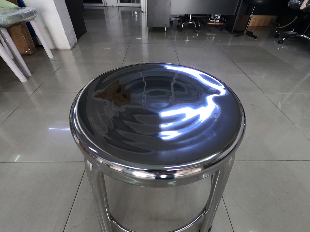 25008::SPD-35H::เก้าอี้สแตนเลส กลมขาคู่ หน้าใหญ่ 35 ซม. มีห่วง ขนาด ก350xล350xส470 มม. เกรด 304 อย่างดี แข็งแรง ทนทาน เอสพีดี เก้าอี้สแตนเลส