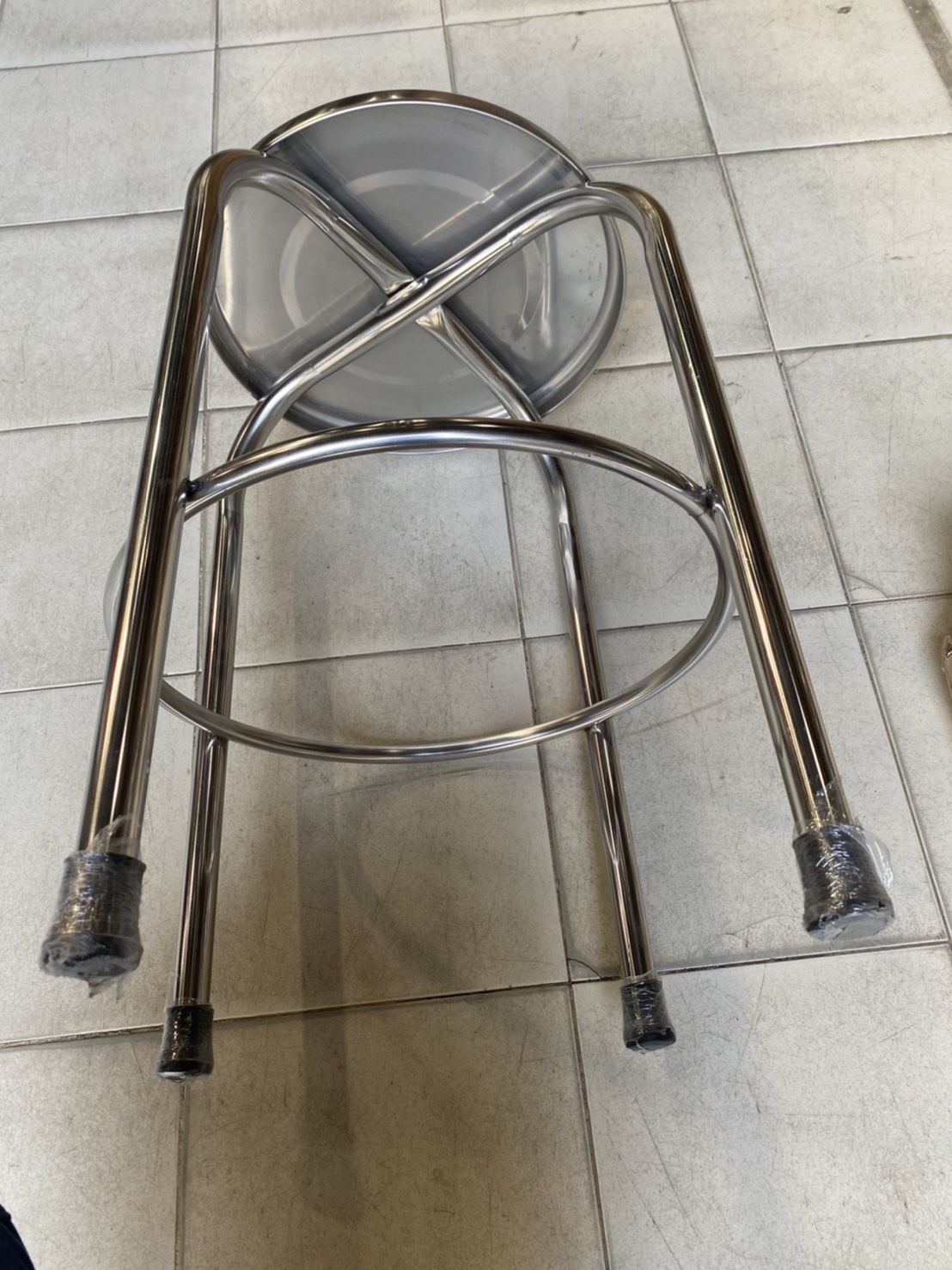 13098::JK-112R::A JK stainless steel chair. Dimension (WxDxH) cm : 44x44x50
