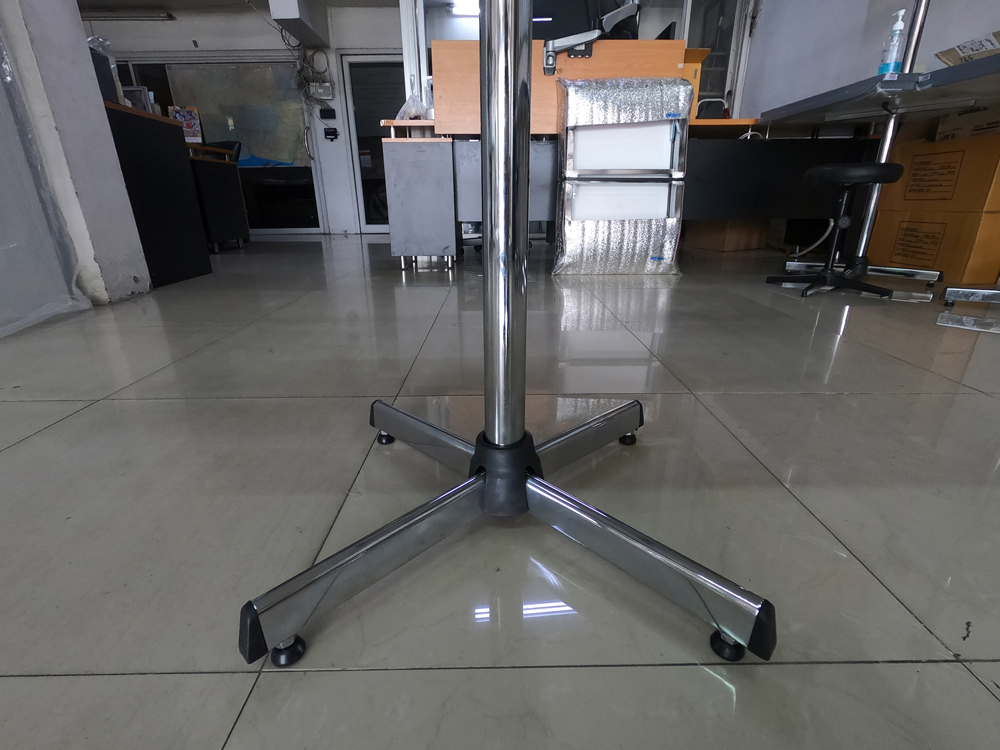 41021::TRW::A Tokai multipurpose table with white laminated topboard and painted steel/chrome plated base. Available in 4 sizes TOKAI Multipurpose Tables