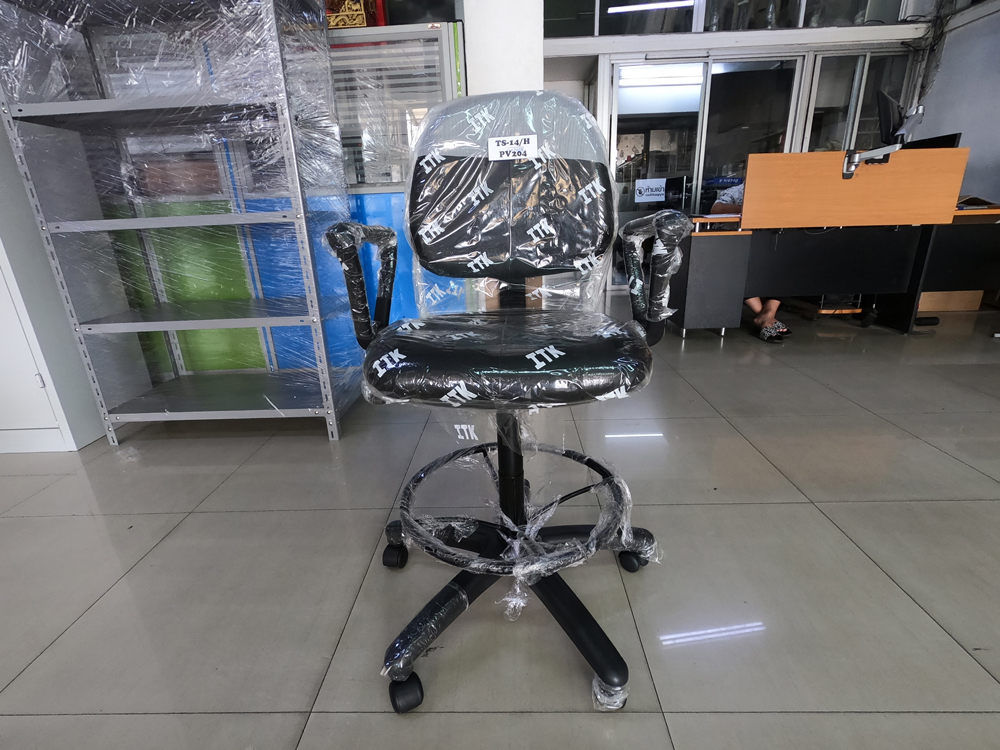 49067::TS-14::An Itoki multipurpose chair with PVC leather/cotton seat and plastic base, providing adjustable. Dimension (WxDxH) cm : 55x55x105-116