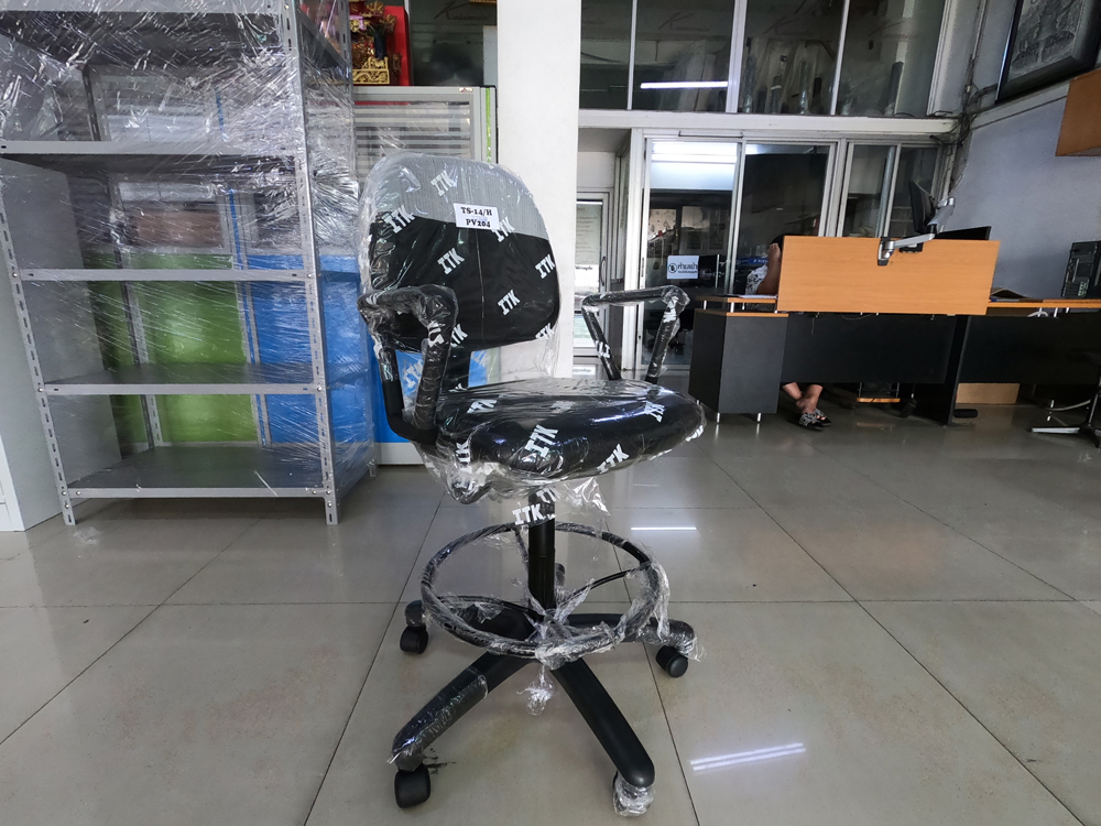 49067::TS-14::An Itoki multipurpose chair with PVC leather/cotton seat and plastic base, providing adjustable. Dimension (WxDxH) cm : 55x55x105-116