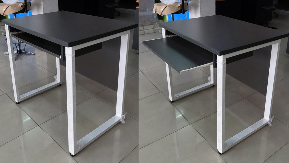 01001::VC-864::โต๊ะคอมเหล็ก ขนาด800X600X750มม. ขาเหล็ก โต๊ะเหล็ก วีซี