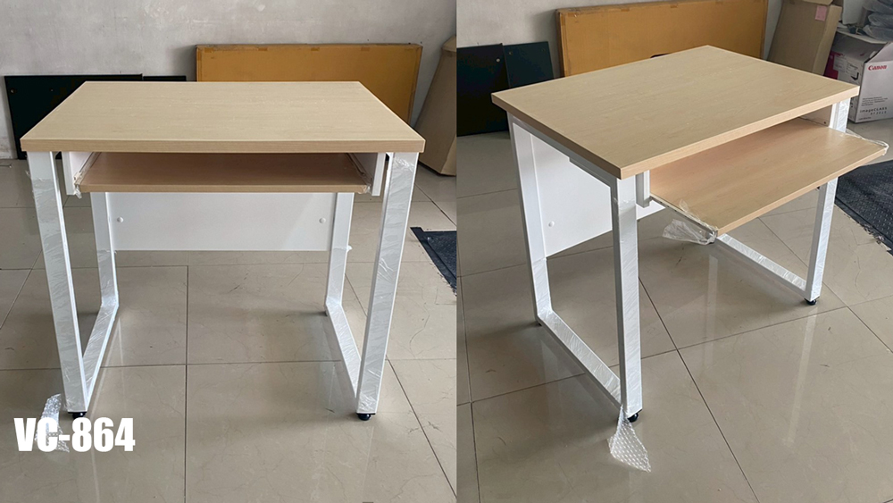 14047::VC-864::โต๊ะคอมเหล็ก ขนาด800X600X750มม. ขาเหล็ก โต๊ะเหล็ก วีซี