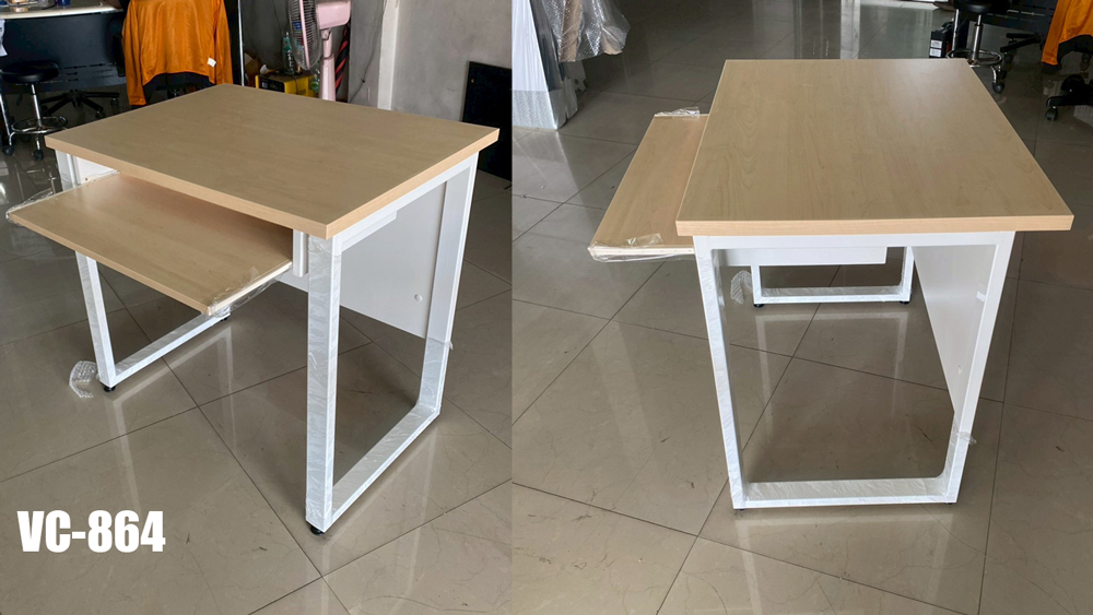 14047::VC-864::โต๊ะคอมเหล็ก ขนาด800X600X750มม. ขาเหล็ก โต๊ะเหล็ก วีซี