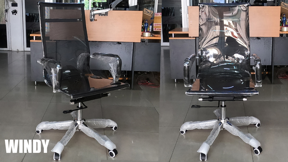 98057::WINDY::เก้าอี้ผู้บริหาร (หนัง CP ไม่ลอก) ขาLG-A70 ฐานล้อกล้างพิเศษ หนัง CP อย่างดี ขนาด ก560xล660xส1190-1210 มม. HOM เก้าอี้สำนักงาน (พนักพิงสูง)