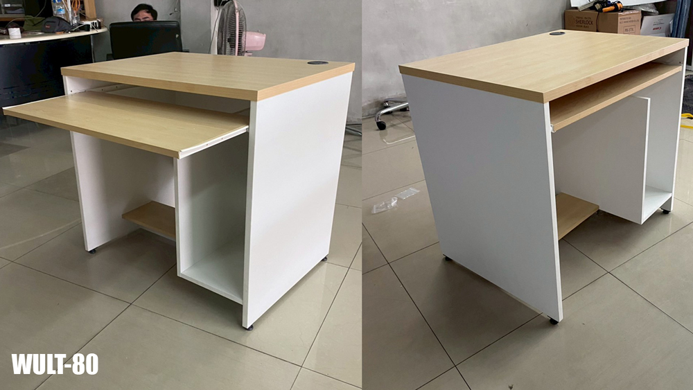 68068::WULT-80::โต๊ะคอมพิวเตอร์ รุ่น LIGHT มีที่วางCPUและคีย์บอร์ด เลือกสีลายไม้ได้ ขนาด ก800xล600xส750 มม. โต๊ะคอมพิวเตอร์ อิโตกิ