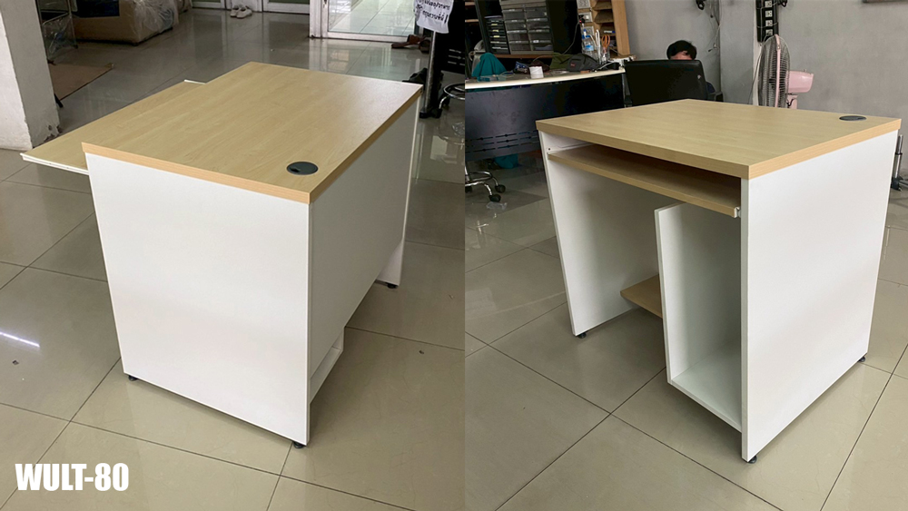 68068::WULT-80::โต๊ะคอมพิวเตอร์ รุ่น LIGHT มีที่วางCPUและคีย์บอร์ด เลือกสีลายไม้ได้ ขนาด ก800xล600xส750 มม. โต๊ะคอมพิวเตอร์ อิโตกิ