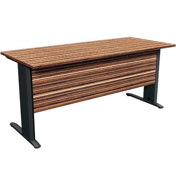 61089::ZRD-1675::โต๊ะทำงานโล่ง 1.6 ม. ขนาด ก1600xล750xส750 มม. ชัวร์ โต๊ะทำงานเหล็ก  ชัวร์ โต๊ะทำงานขาเหล็ก ท็อปไม้