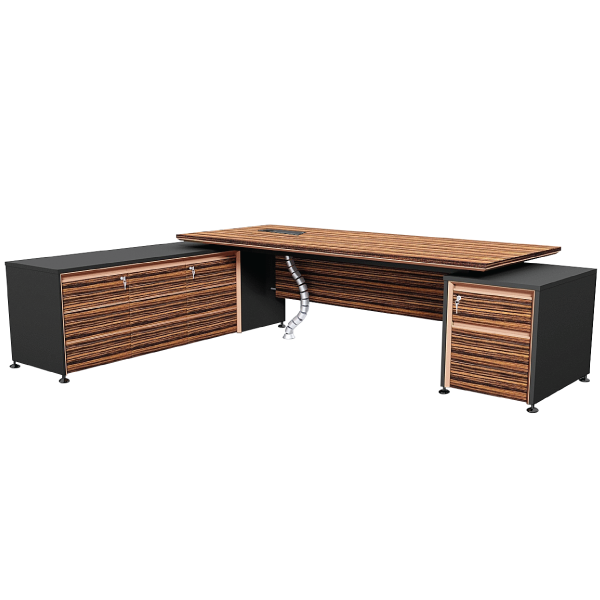 09024::ZTL-ZTR-2518::A Sure office set with sideboard. Dimension (WxDxH) cm : 258x187.5x75 SURE Office Sets