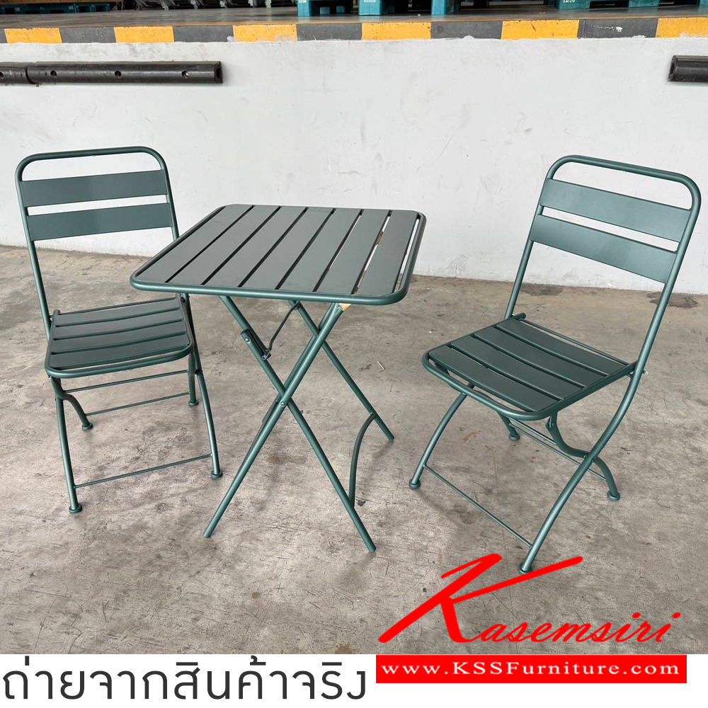 06001::ANDEL2S(แอนเดล2เอส)::ANDEL2S(แอนเดล2เอส) ชุดโต๊ะสนามเหลี่ยม 2 ที่นั่ง โต๊ะ 600x600x720มม. เก้าอี้ 420x500x880มม.  เบสช้อยส์ โต๊ะสนาม Outdoor