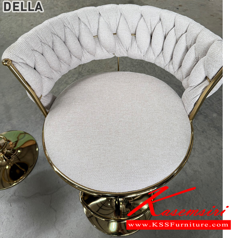 72096::DELLA::เก้าอี้บาร์ DELLA เดลล่า ขนาด 51x49x78-98 cm. เก้าอี้บาร์โครงเหล็กหุ้มด้วยผ้า สีน้ำตาล,สีเทาอ่อน เบสช้อยส์ เก้าอี้บาร์