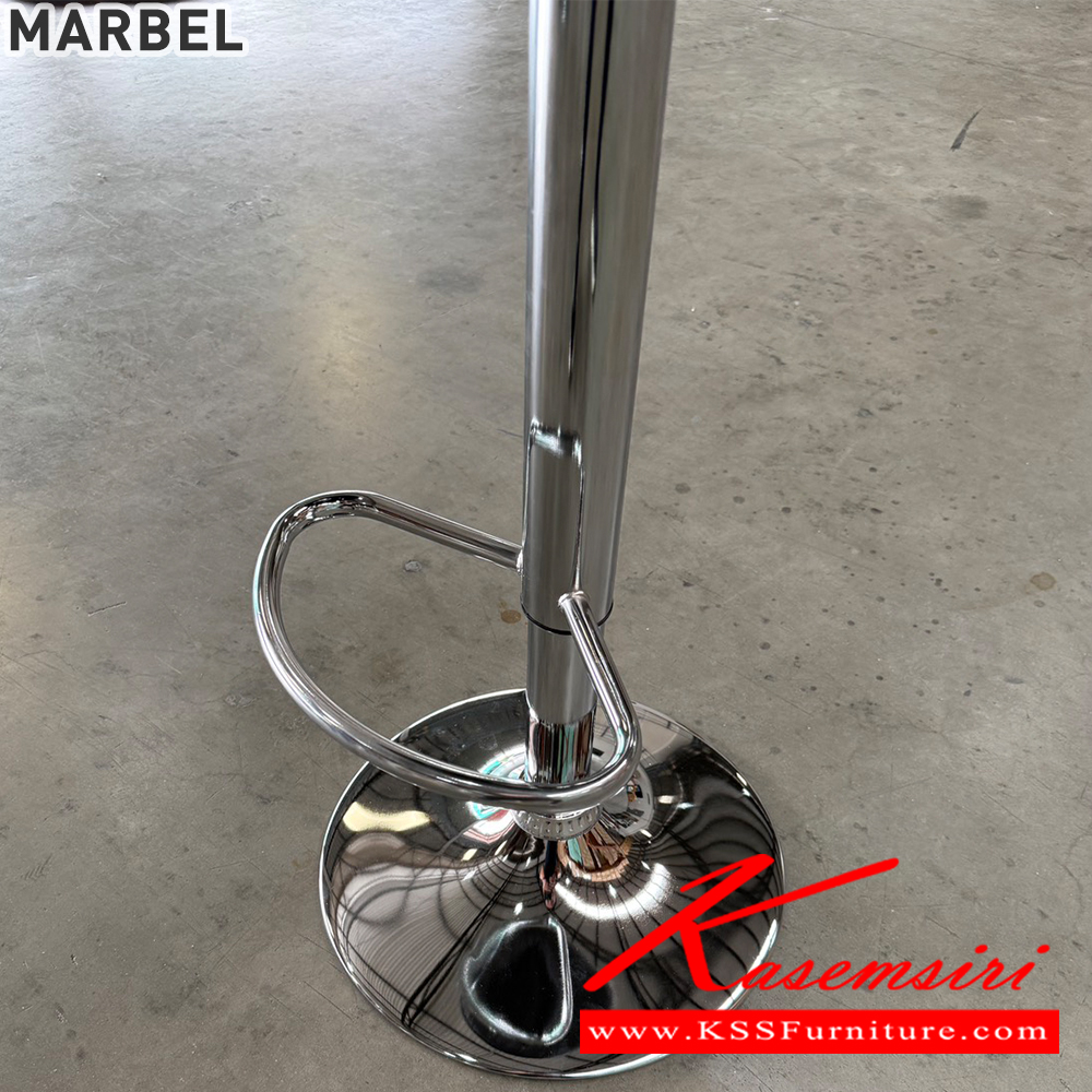 35090::MARBEL::เก้าอี้บาร์ MARBEL มาร์เบิล เก้าอี้บาร์โครงเหล็กหุ้มด้วยผ้าสีเทา ขนาด 47x50x92-114 cm. เบสช้อยส์ เก้าอี้บาร์