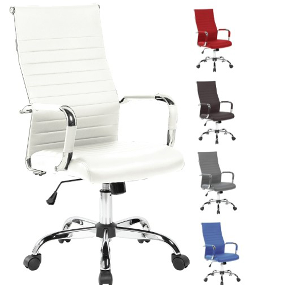 73086::CRYPTO-H::เก้าอี้สำนักงานหนัง PU ขนาด ก640xล615xส1055-1155 มม สีดำ,สีเทา,สีฟ้า,สีแดง,สีขาว บีที เก้าอี้สำนักงาน (พนักพิงสูง)