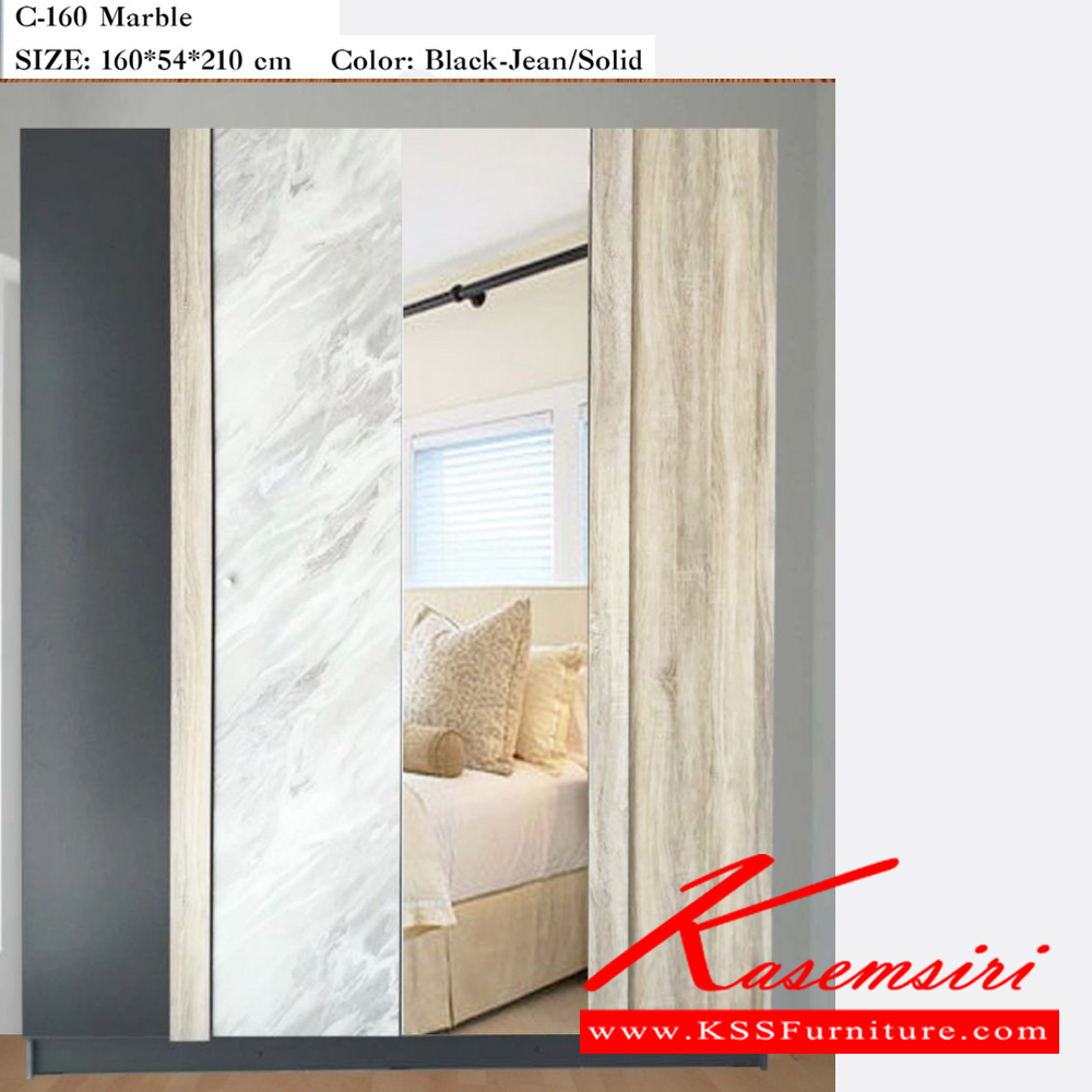 372118073::MARBLE-SET::ชุดห้องนอนประกอบด้วย เตียงหัวเบาะ B-5/6 MARBLE เตียงนอน 5 /6 ฟุต C-160 MARBLE ตู้เสื้อผ้า ขนาด 1600x540x2100 มม. DT-100 MARBLE โต๊ะเครื่องแป้ง ขนาด 1000x420x1730 มม. ตู้ข้างเตียง BS-40 Marble ขนาด 40x42x118 ซม.  ดีดี ชุดห้องนอน