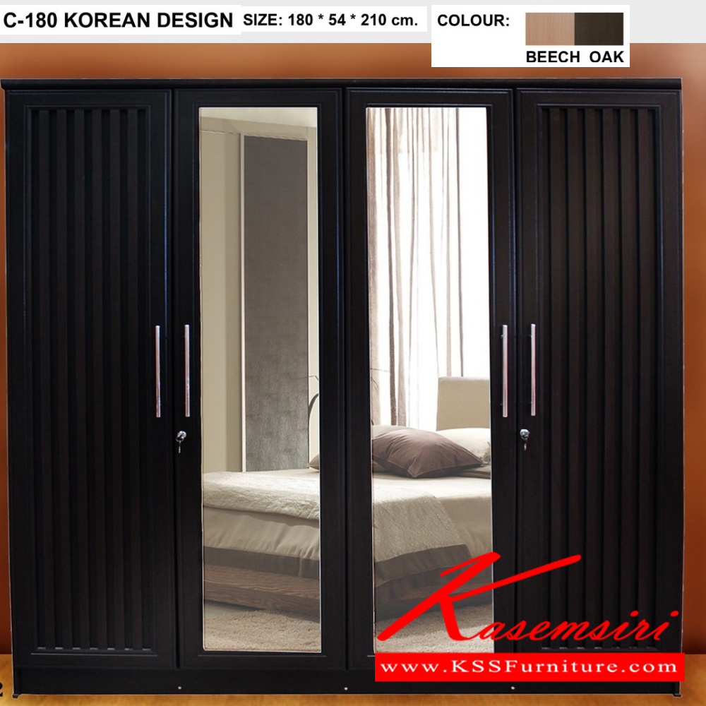 942078083::180Korean-DT80::ชุดห้องนอนประกอบด้วย B-3.5/5/6 DESIGN D เตียงนอน 3.5/5/6 ฟุต มีลิ้นชักข้างเตียง C-180 KOREAN DESIGN E ตู้เสื้อผ้า ขนาด 1800x540x2100 มม. DT-80 โต๊ะเครื่องแป้ง ขนาด 800x400x1750 มม. ดีดี ชุดห้องนอน ดีดี ชุดห้องนอน