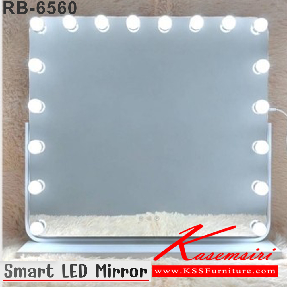 62009::RB-6560::กระจก RB-6560 Smart Led Mirror ปรับแสงสามสี โหมด แสงสีขาว แสงอุ่นและแสงที่เป็นกลาง packageing ปลอดภัย สามารถส่งผ่านขนส่งได้ ดีดี ของตกแต่ง