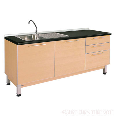 01080::MODULAR-SET-25::A Sure 240-cm kitchen set. Available in Oak SURE Kitchen Sets