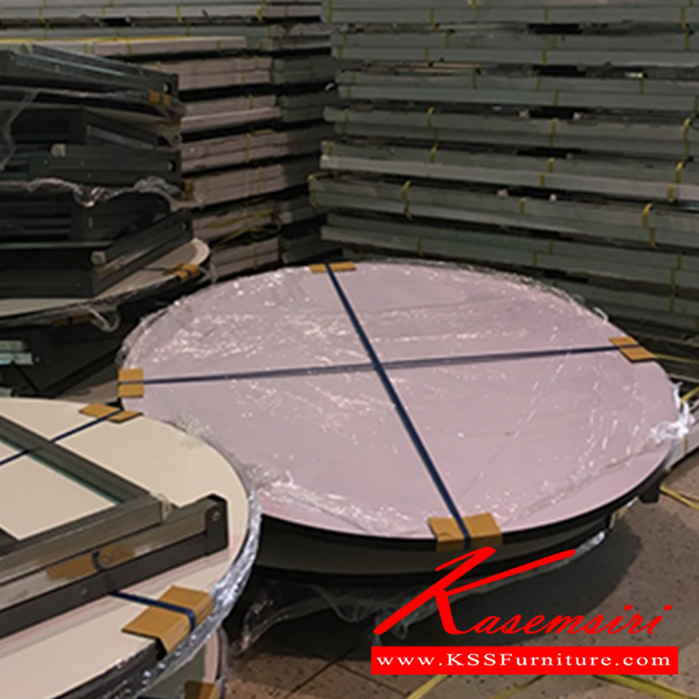 46376297::RTP::โต๊ะประชุมอเนกประสงค์กลม RTP4-75 ขนาด ก1200xล1200xส750 มม. และ RTP5-75 ขนาด ก1500xล1500xส750 มม. และ RTP6-75 ขนาด ก1800xล1800xส750 มม. หน้าโฟเมก้าขาว คานเทา ขาชุบโครเมี่ยม โต๊ะอเนกประสงค์  อีลิแกนต์ โต๊ะพับอเนกประสงค์-หน้าขาว
