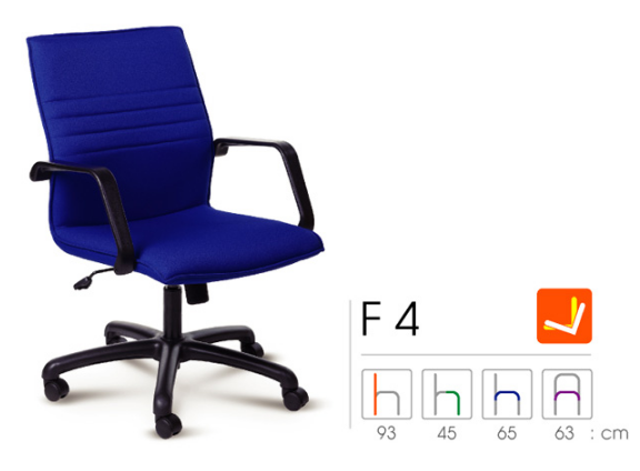 23009::F4::A Forte executive chair with PVC/fabric seat, swivel backrest and gas-lift adjustable base. 1-year guarantee Office Chairs