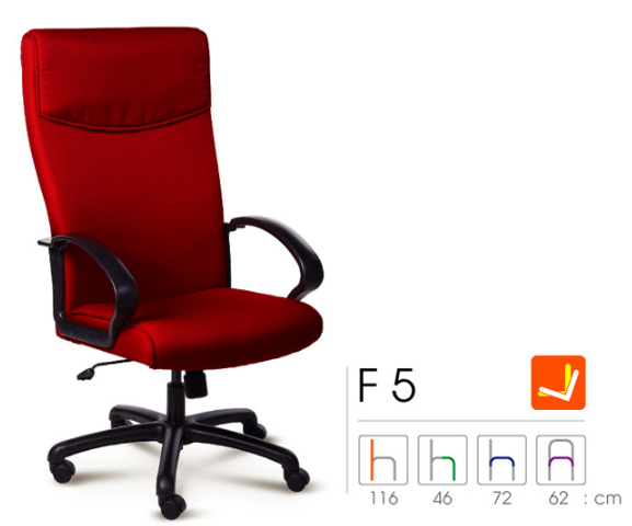 00061::F5::A Forte executive chair with PVC/fabric seat, swivel backrest and gas-lift adjustable base. 1-year guarantee