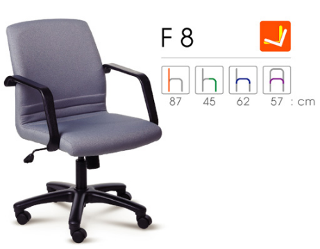 05078::F8::A Forte executive chair with PVC/fabric seat, swivel backrest and gas-lift adjustable base. 1-year guarantee Office Chairs