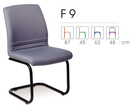 68096::F9::เก้าอี้สำนักงาน โครงขาพ่นดำ เป็นตัว "C" ไม่มีแขน รับประกัน 1ปี(ไม่รับประกันวัสดุหุ้ม) หุ้ม2แบบ(หุ้มหนังPVC , หุ้มผ้าฝ้าย) เก้าอี้รับแขก Forte