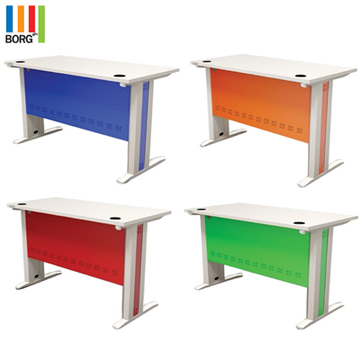 55069::CDK-1600::A Sure steel table. Dimension (WxDxH) cm : 160x60x75. Available in Orange, Green, Blue and Red Metal Tables