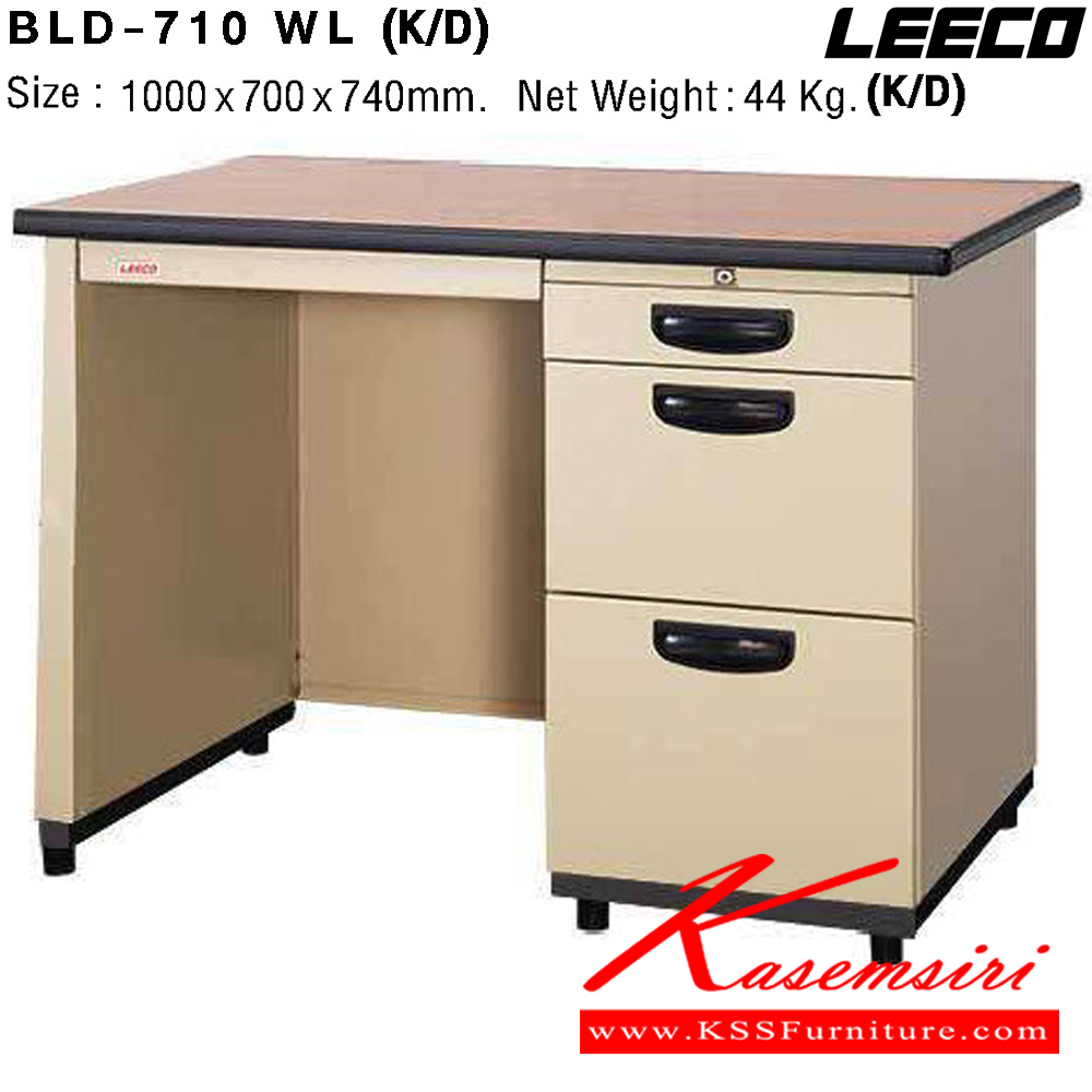 61094::BLD-710::โต๊ะทำงานเหล็ก 1 เมตร  เหล็กหนา 0.6 มม. ขนาด W1000xD700xH740 มม. น้ำหนัก 44 kg แผ่นTOP BLD ลีโก้ โต๊ะทำงานเหล็ก