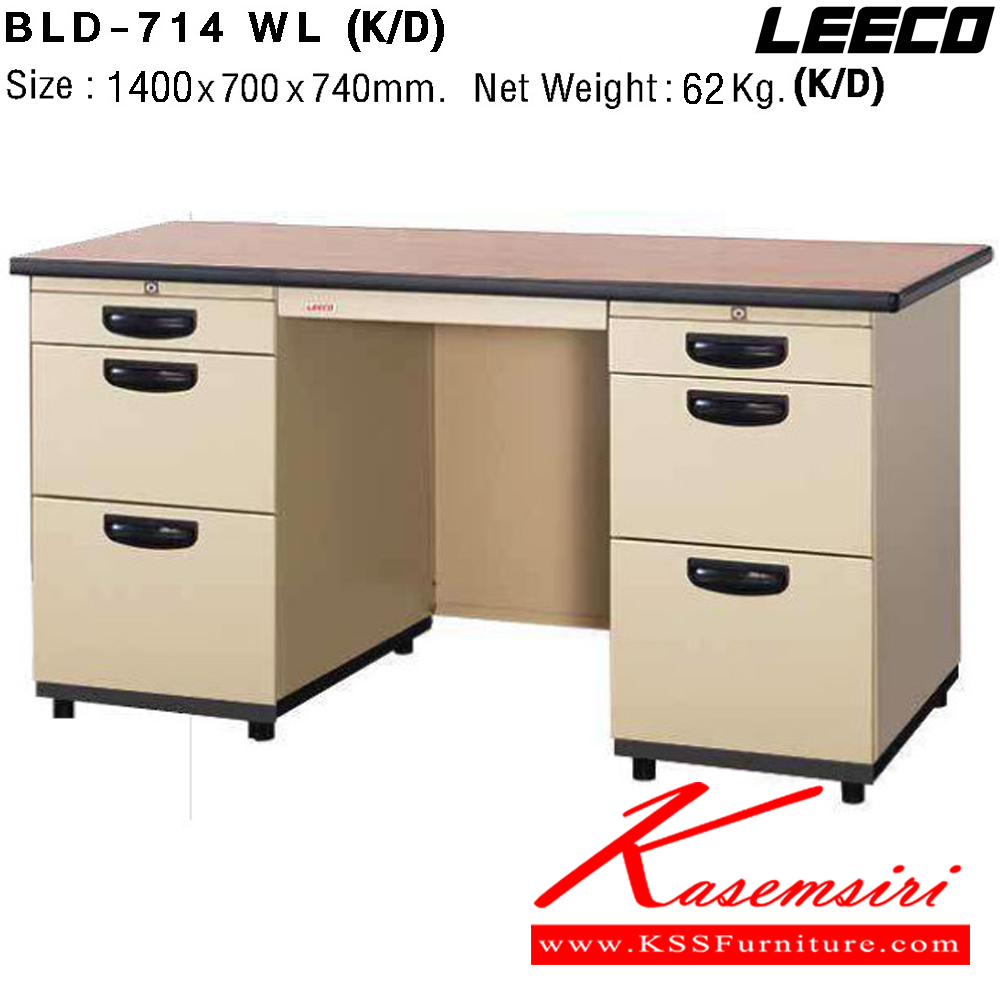 12062::BLD-714::โต๊ะทำงานเหล็ก 1.4 เมตร เหล็กหนา 0.6 มม. ขนาด W1400xD700xH740 มม. Knockdown ถอดประกอบได้ น้ำหนัก 62 kg แผ่นTOP BLD ลีโก้ โต๊ะทำงานเหล็ก