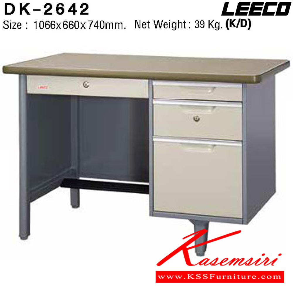 98085::DK-2642::โต๊ะทำงานเหล็ก 3.5 ฟุต ขนาด W1066xD660xH740 มม. Knockdown ถอดประกอบได้ น้ำหนัก 39 kg ลีโก้ โต๊ะทำงานเหล็ก