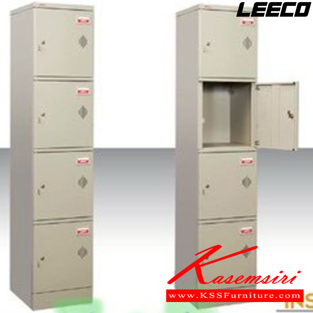00093::LK-204::ตู้ล็อกเกอร์ 4 ประตู กุญแจพร้อมหูร้อย เหล็กหนา 0.6 มม. ขนาด W382xD470xH1830 มม. Knockdown ถอดประกอบได้ น้ำหนัก 29 kg ลีโก้ ตู้ล็อกเกอร์เหล็ก
