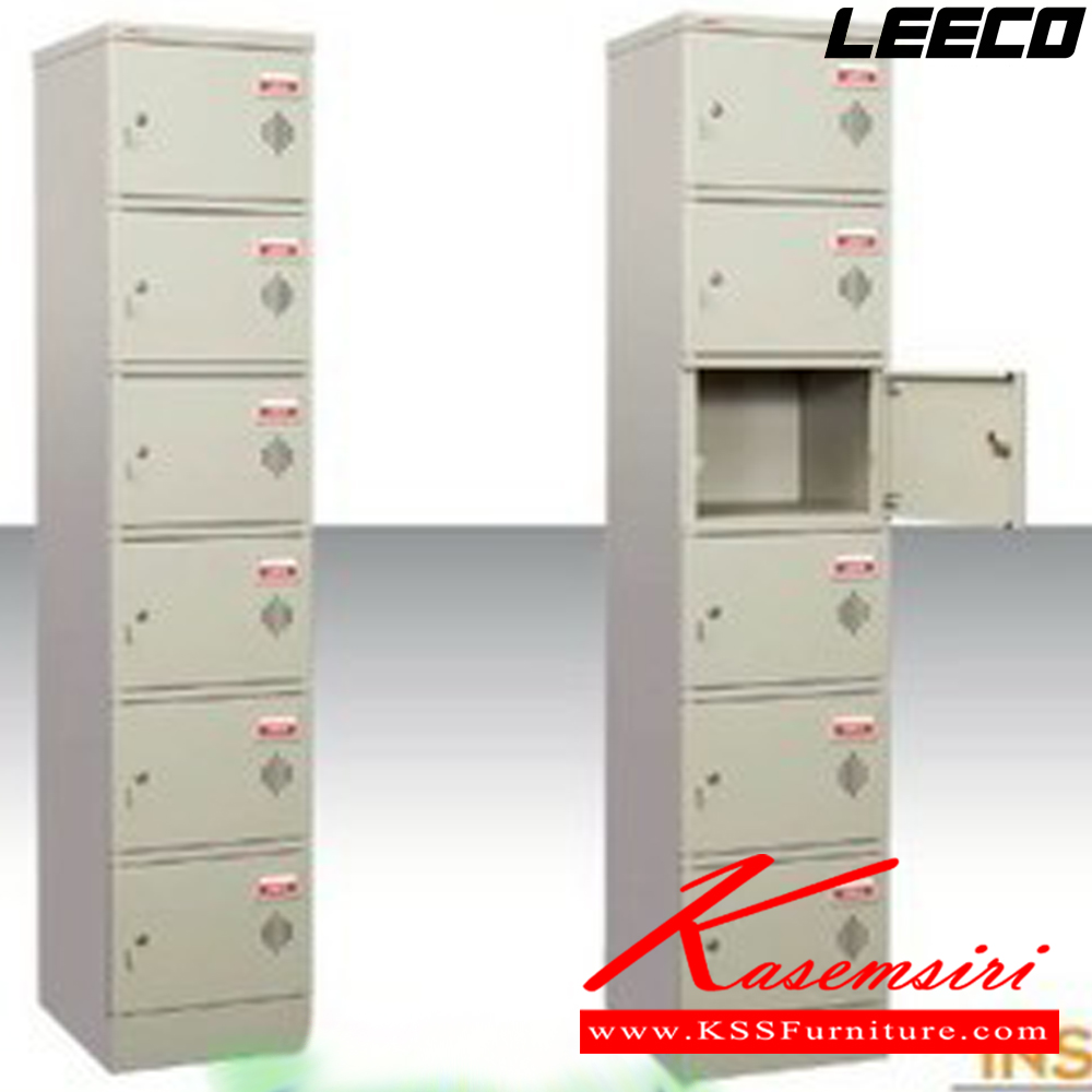 69016::LK-206::ตู้ล็อกเกอร์ 6 ประตู กุญแจพร้อมหูร้อย เหล็กหนา 0.6 มม. ขนาด W382xD470xH1830 มม. Knockdown ถอดประกอบได้ น้ำหนัก 32 kg ลีโก้ ตู้ล็อกเกอร์เหล็ก