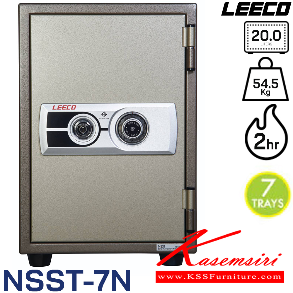 64005::NSST-7N::7 ถาด น้ำหนัก 54.5 kg. ขนาดภายนอก 344x433x512 มม. ขนาดภายใน 214x267x354 มม. ความจุ 20 liters ทนไฟได้ 2 hrs. เหมาะสำหรับใส่พระเครื่อง วัตถุมงคลและของมีค่า ลีโก้ ตู้เซฟ