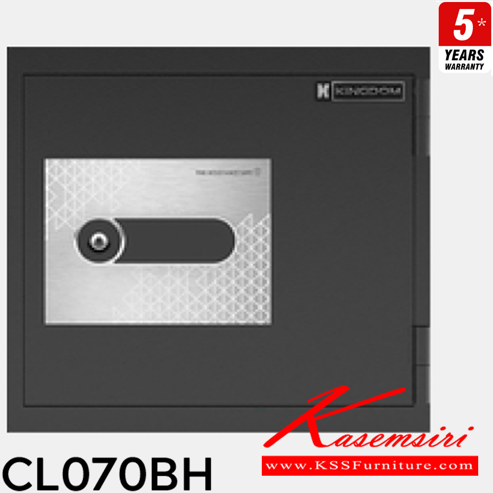 96017::CL070BH::ตู็นิรภัยสีดำ น้ำหนัก 70 kg. ขนาดภายนอก 510x440xส424มม. ขนาดภายใน 360x310x260มม. ความจุ 29 ลิตร ป้องกันไฟ 1 ชั่วโมง ปลดล็อคด้วยลายนิ้วมือหรือกดรหัสดิจิตอล พร้อมถาดลิ้นชักบน,อุปกรณ์ยึดพื้น,แบตเตอรี่สำรอง,กุญแจฉุกเฉิน รับประกัน5ปี ลัคกี้ ตู้เซฟ