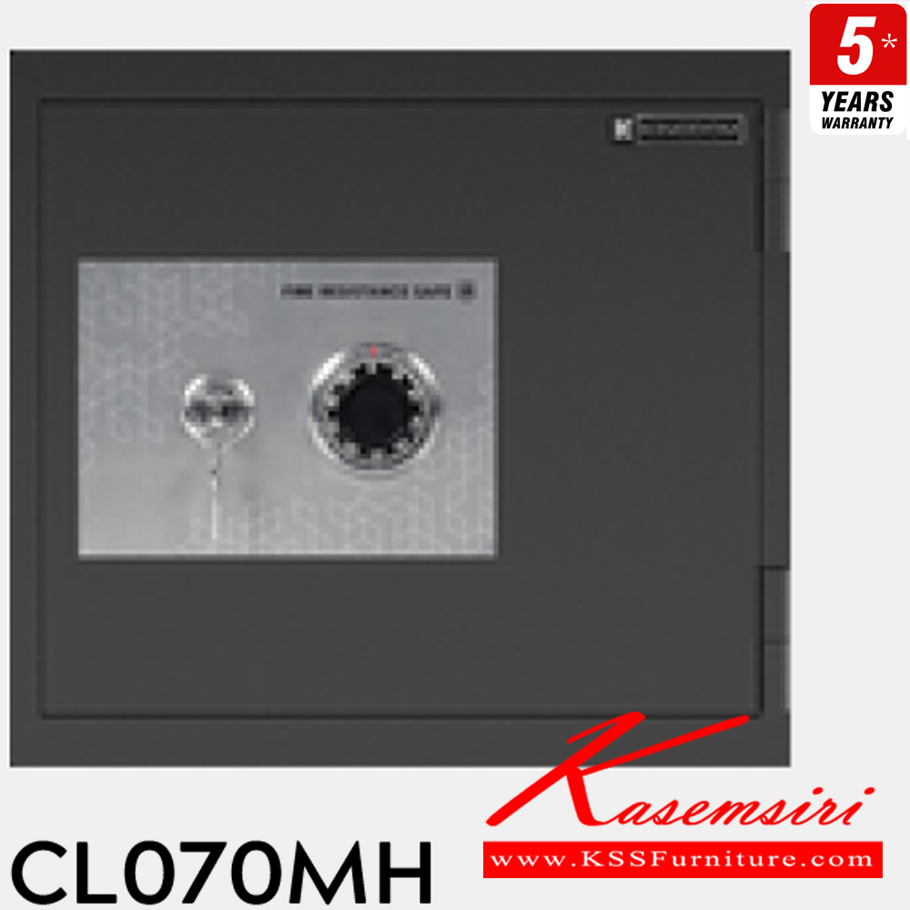 71026::CL070MH::ตู็นิรภัยสีดำ น้ำหนัก 70 kg. ขนาดภายนอก 510x440xส424มม. ขนาดภายใน 360x310x260มม. ความจุ29ลิตร ป้องกันไฟ 1 ชั่วโมง ปลดล็อคด้วยรหัสหมุนและบิดกุญแจ ถาดลิ้นชักบน,อุปกรณ์ยึดพื้น,กุญแจ ลัคกี้ ตู้เซฟ