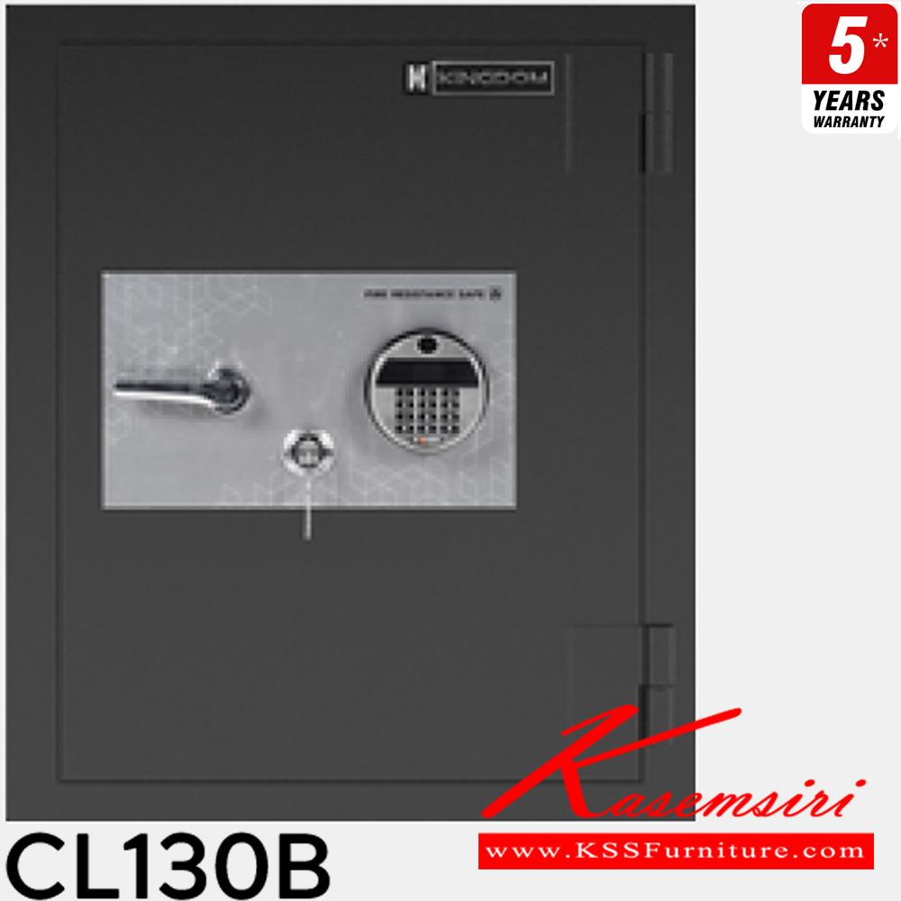 63092::CL130B::ตู็นิรภัยสีดำ น้ำหนัก 130 kg. ขนาดภายนอก 578x488xส687มม. ขนาดภายใน 402x329x511มม. ความจุ68ลิตร ป้องกันไฟ 2 ชั่วโมง ปลดล็อคด้วยลายนิ้วมือหรือกดรหัสดิจิตอลและบิดกุญแจ พร้อมลิ้นชักล่าง,อุปกรณ์ยึดพื้น,แบตเตอรี่สำรอง,กุญแจฉุกเฉิน ลัคกี้ ตู้เซฟ