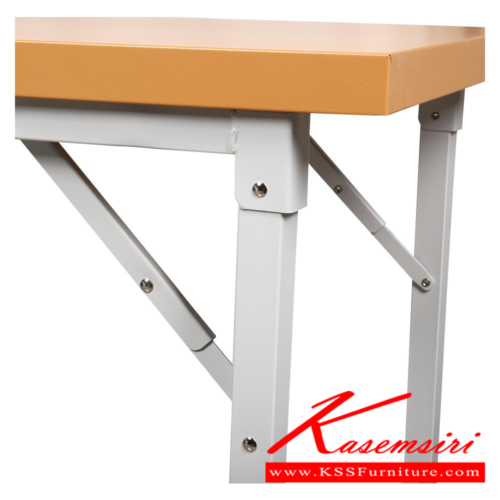 91014::FGS-60150-EG(น้ำตาล)::โต๊ะขาพับอเนกประสงค์หน้าเหล็ก 5 ฟุต EG(น้ำตาล) ขนาด 1500x600x740 มม. (กxลxส) ลัคกี้เวิลด์ โต๊ะพับอเนกประสงค์-หน้าเหล็ก