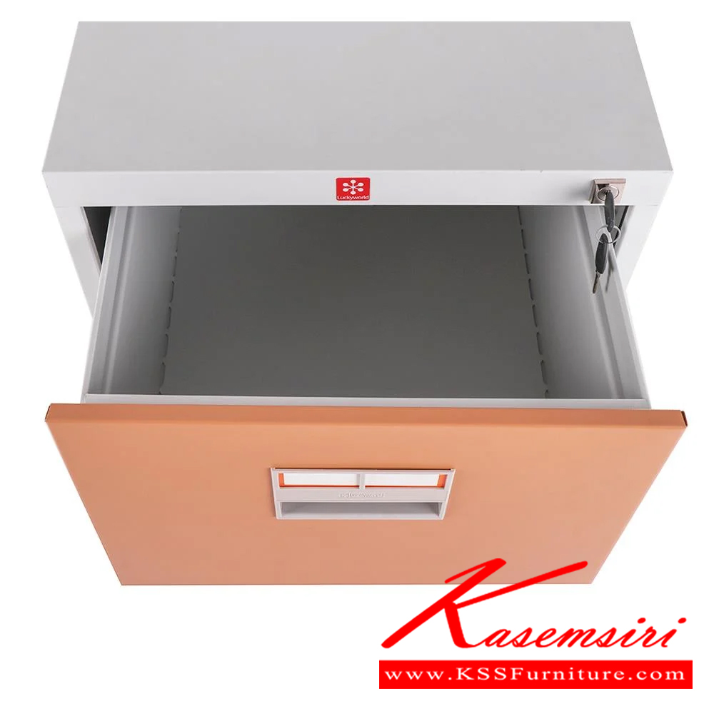 90090::KCDX-2-EG(น้ำตาล)::ตู้เก็บเอกสารเหล็ก 2ลิ้นชัก EG(น้ำตาล) ขนาด 466x614x735 มม. (กxลxส) ลัคกี้เวิลด์ ตู้เอกสารเหล็ก ลัคกี้เวิลด์ ตู้เอกสารเหล็ก