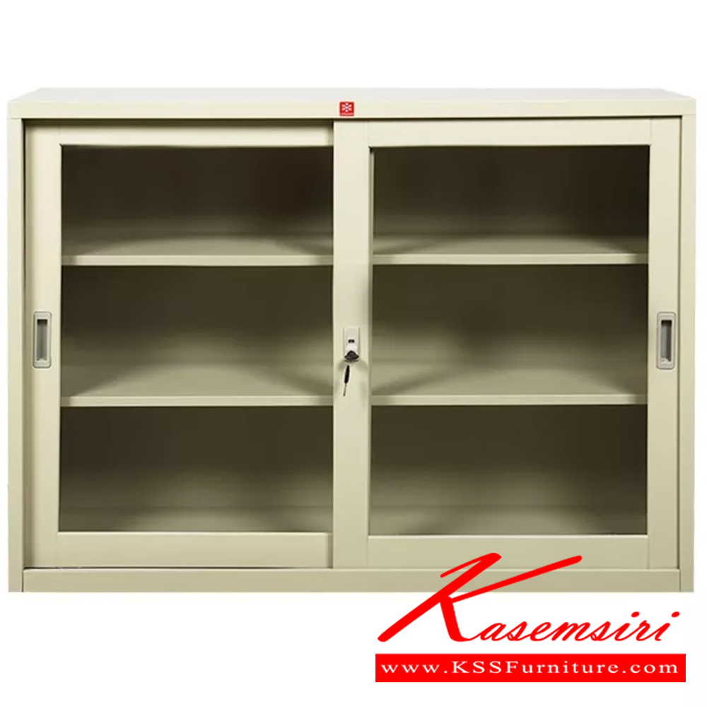 63029::KSG-120-MC(ครีมเมทัลลิค)::ตู้เอกสารเหล็ก บานเลื่อนกระจก 4ฟุต MC(ครีมเมทัลลิค) ขนาด 1188x408x877 มม. (กxลxส) ลัคกี้เวิลด์ ตู้เอกสารเหล็ก ลัคกี้เวิลด์ ตู้เอกสารเหล็ก