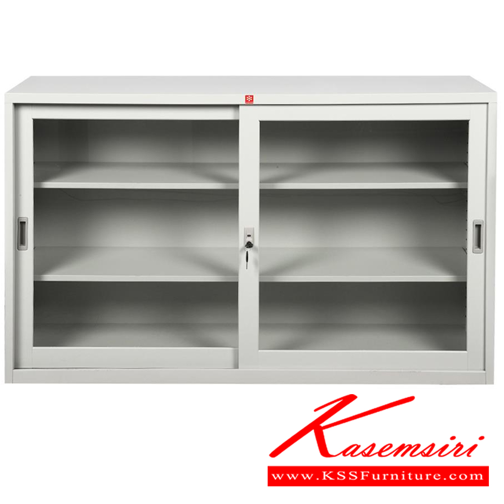 25026::KSG-150-TG(เทาทราย)::ตู้เอกสารเหล็ก บานเลื่อนกระจก 5ฟุต TG(เทาทราย) ขนาด 1498x408x877 มม. (กxลxส) ลัคกี้เวิลด์ ตู้เอกสารเหล็ก ลัคกี้เวิลด์ ตู้เอกสารเหล็ก