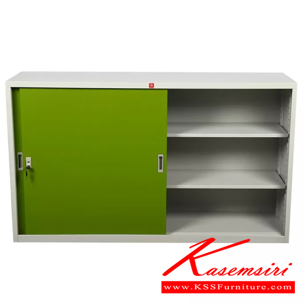 50074::KSS-150-GG(เขียว)::ตู้เอกสารเหล็ก บานเลื่อนทึบ 5ฟุต GG(เขียว) ขนาด 1498x408x877 มม. (กxลxส) ลัคกี้เวิลด์ ตู้เอกสารเหล็ก ลัคกี้เวิลด์ ตู้เอกสารเหล็ก