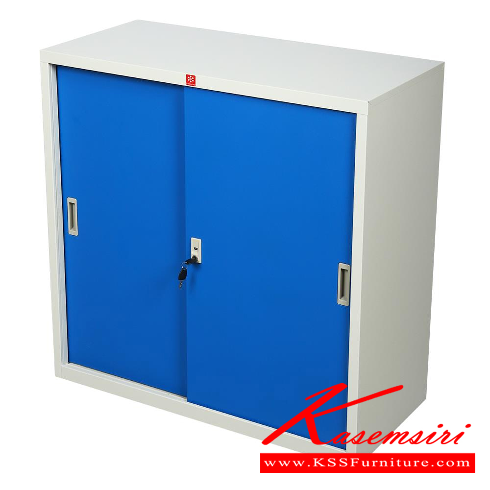 61447818::KSS-90-RG(น้ำเงิน)::ตู้เอกสารเหล็ก บานเลื่อนทึบ 3ฟุต RG(น้ำเงิน) ขนาด 877x408x877 มม. (กxลxส) ลัคกี้เวิลด์ ตู้เอกสารเหล็ก ลัคกี้เวิลด์ ตู้เอกสารเหล็ก