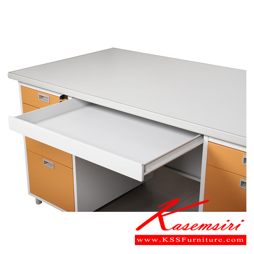 68031::DX-52-33-EG(น้ำตาล)::โต๊ะทำงานเหล็ก 1.6 เมตร ขนาด 1595x795x740 มม. (กxลxส) โต๊ะทำงานหน้าโต๊ะพ่นสีอีพ๊อกซี่ ลัคกี้เวิลด์ โต๊ะทำงานเหล็ก