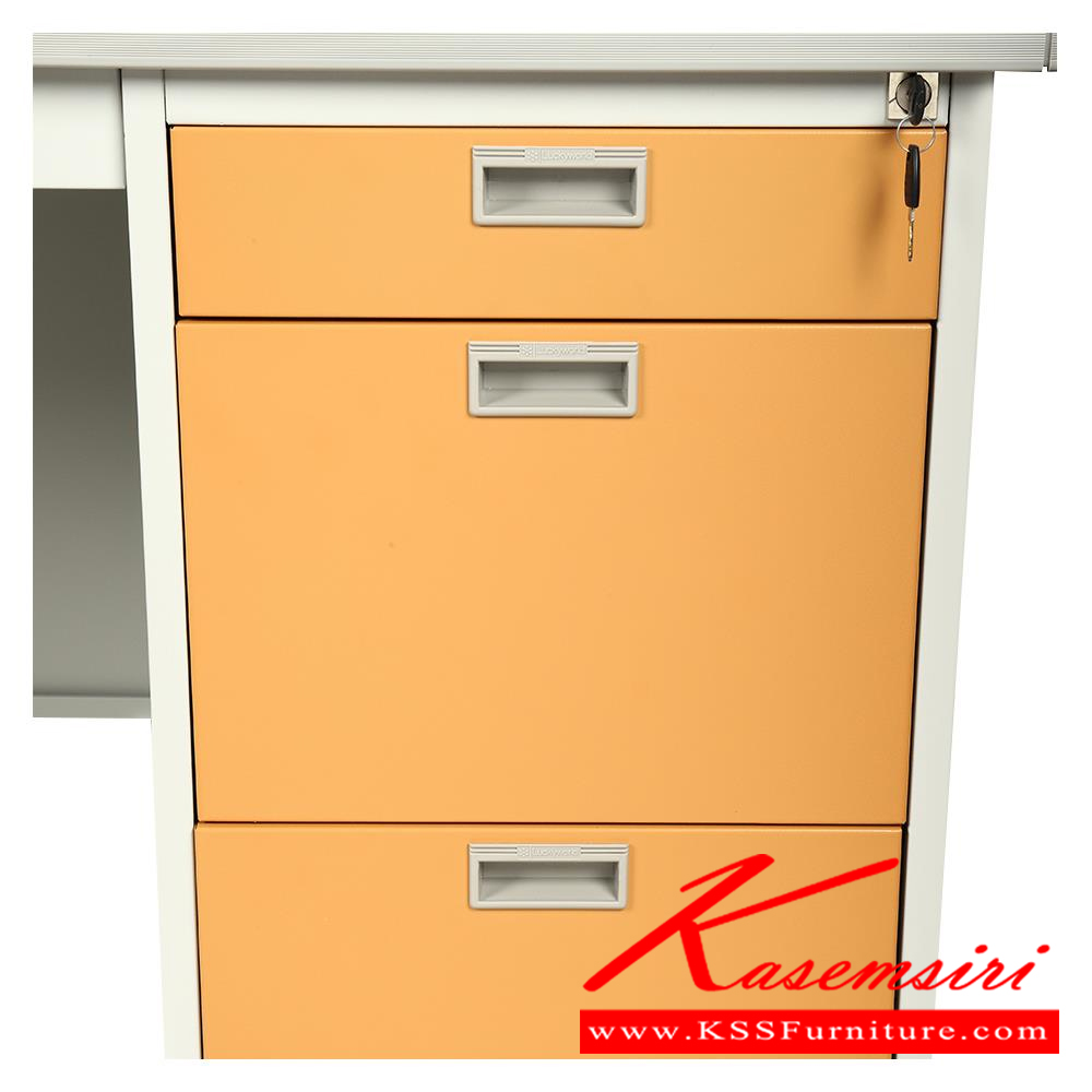 37056::DP-52-33-EG(น้ำตาล)::โต๊ะทำงานเหล็ก 1.6 เมตร EG(น้ำตาล) ขนาด 1595x795x740 มม. (กxลxส)  หน้าTOPเหล็ก ปิดผิวด้วยPVCลายไม้ ลัคกี้เวิลด์ โต๊ะทำงานเหล็ก ลัคกี้เวิลด์ โต๊ะทำงานเหล็ก