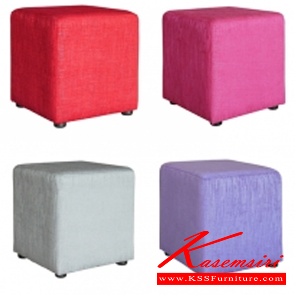 22011::POP::A Mass stool with MVN/VN leather. Dimension (WxDxH) cm : 47x47x43. Available in 2 colors : Blue and Purple MASS Stools