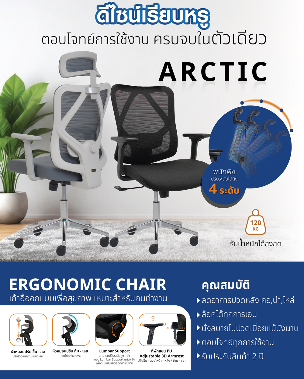 19013::SCT-M::A Mono office chair with PU/MVN leather seat, tilting backrest and hydraulic adjustable base. Dimension (WxDxH) cm : 70x67x100-115 MONO Office Chairs MONO Office Chairs MONO Office Chairs